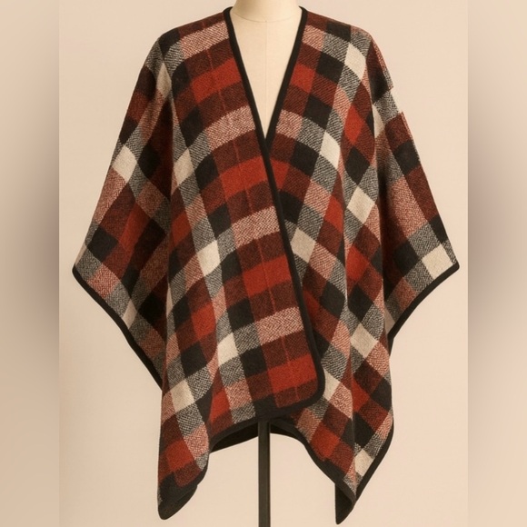 Cozy Reversible Plaid Wrap - Picture 1 of 3